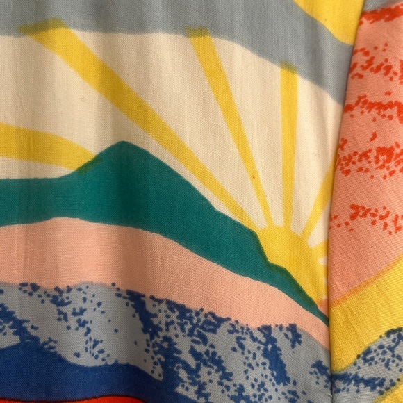 Emily and Fin Hailey Paintbox Valley Shirtdress ModCloth Midi Dress Fit & Flare - Picture 6 of 7